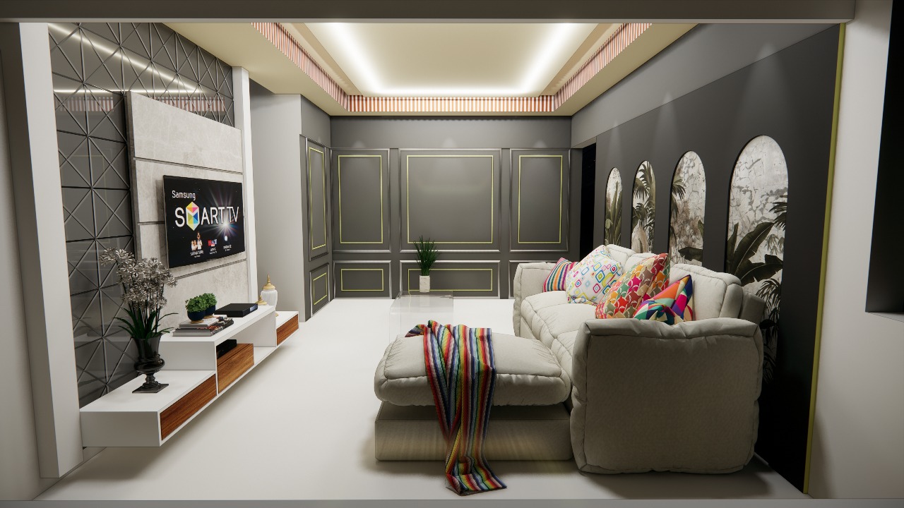 Master bedroom interior 3D render